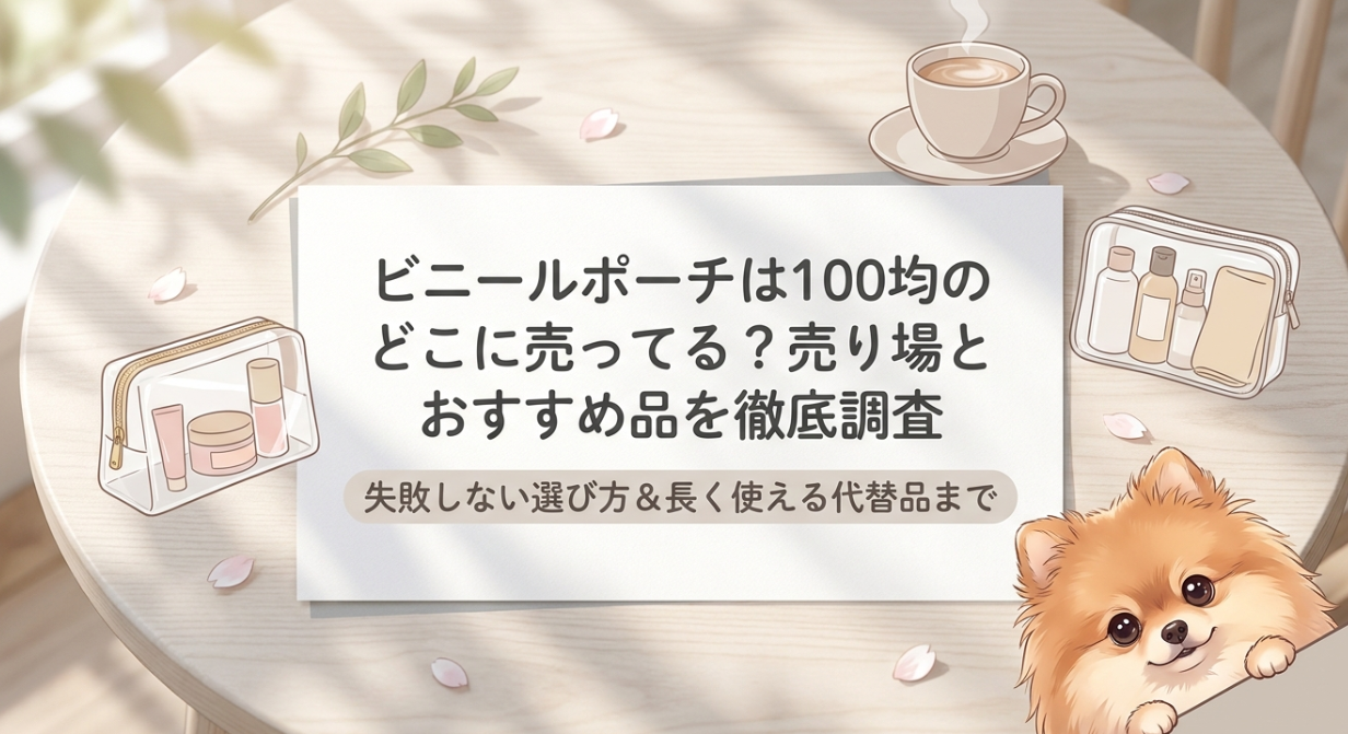 ビニールポーチは100均のどこに売ってる