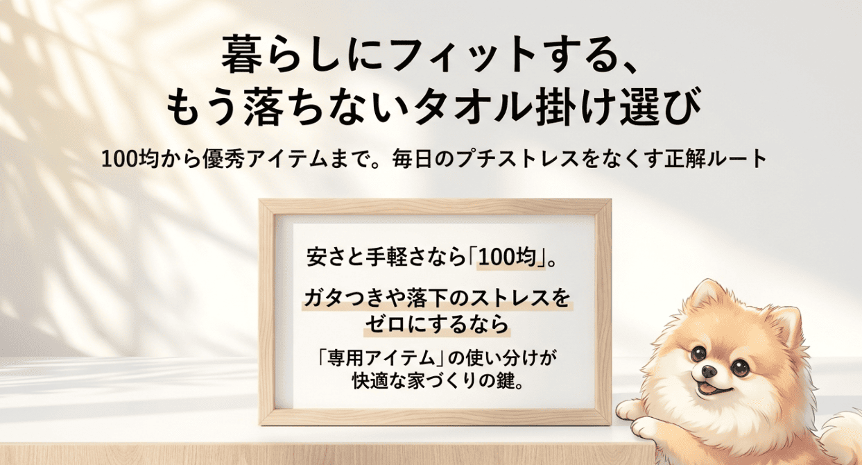 タオル掛けは100均のどこに売ってる