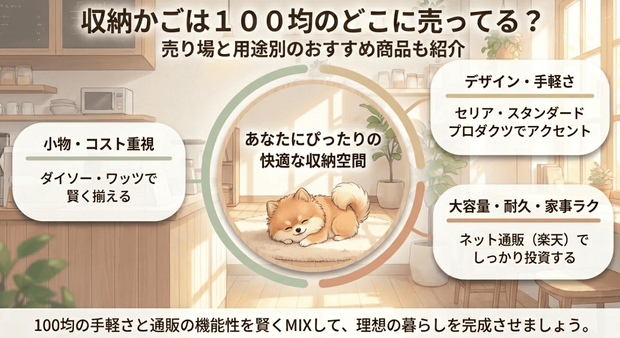 収納かごは１００均のどこに売ってる