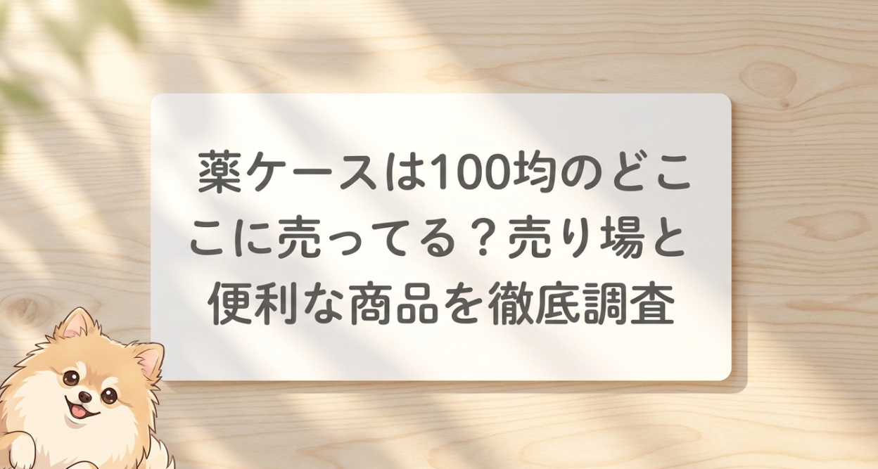 薬ケースは100均のどこに売ってる
