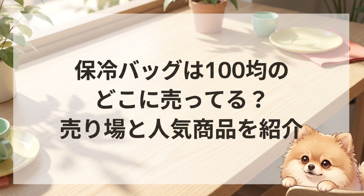 保冷バッグは100均のどこに売ってる？売り場と人気商品を紹介
