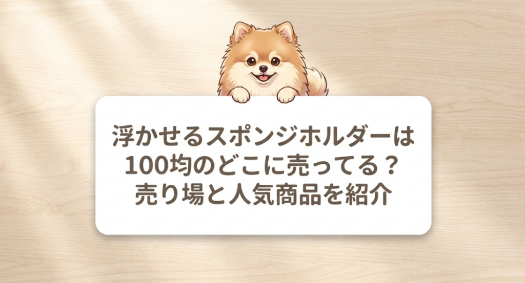 浮かせるスポンジホルダーは100均のどこに売ってる
