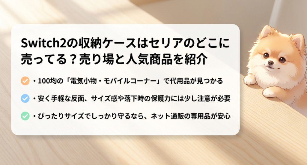 nintendo switch2の保護フィルムはセリアのどこに売ってる