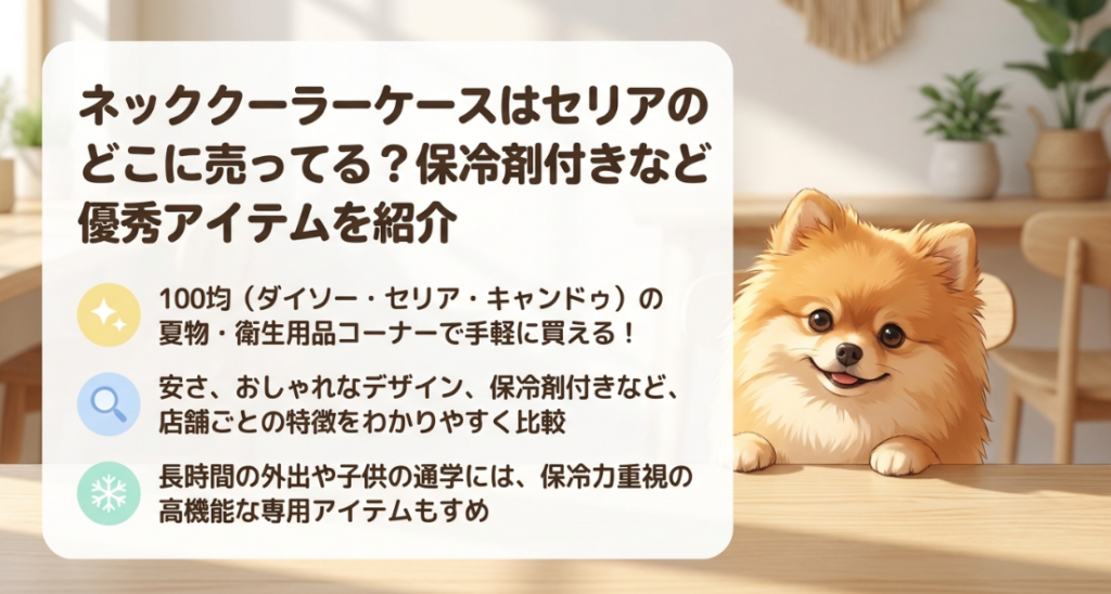 ネッククーラーケースは100均のどこに売ってる
