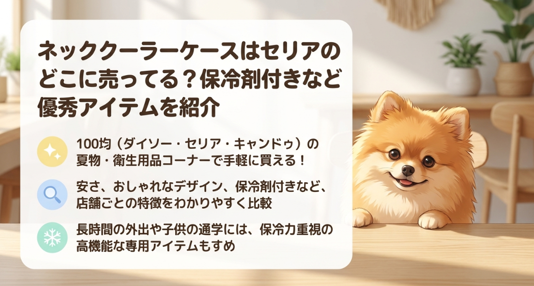 ネッククーラーケースは100均のどこに売ってる
