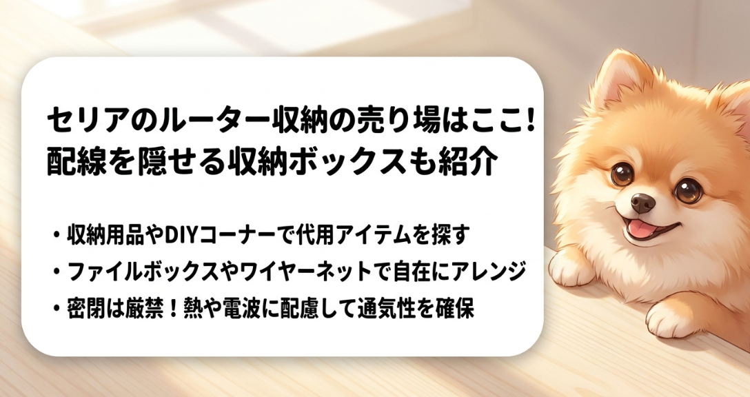 セリアのルーター収納の売り場はどこに売ってる