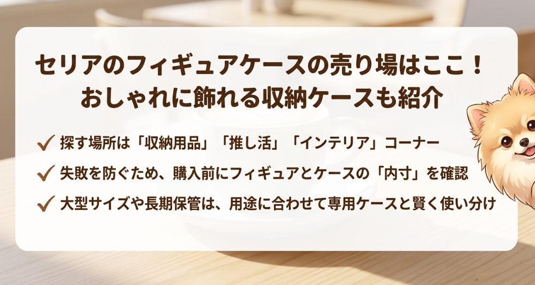 セリアのフィギュアケースの売り場はどこに売ってる