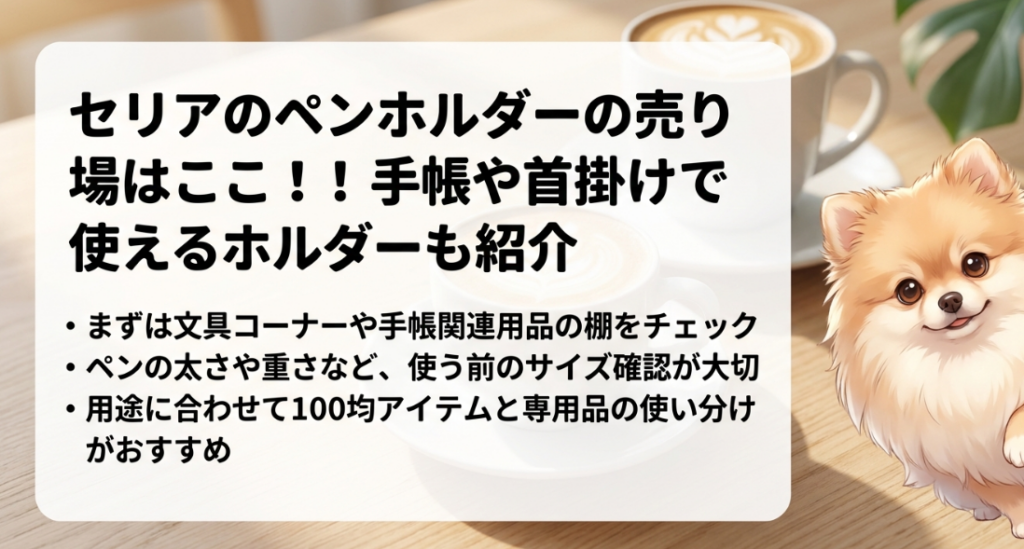 セリアのペンホルダーの売り場はどこに売ってる